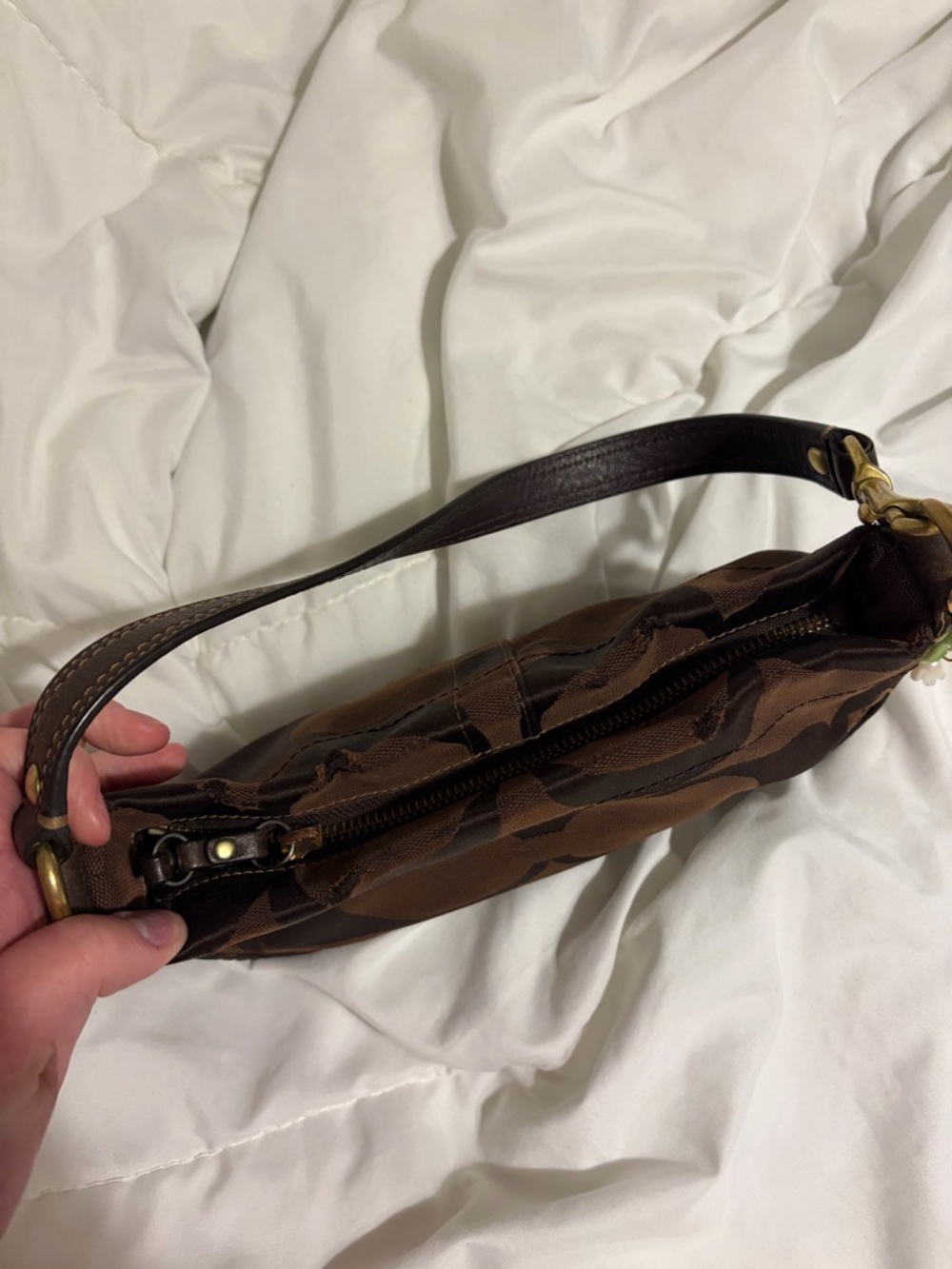 Coach Black & brown Mini Carly Shoulder Bag with Gold Hardware - Picture 9 of 16